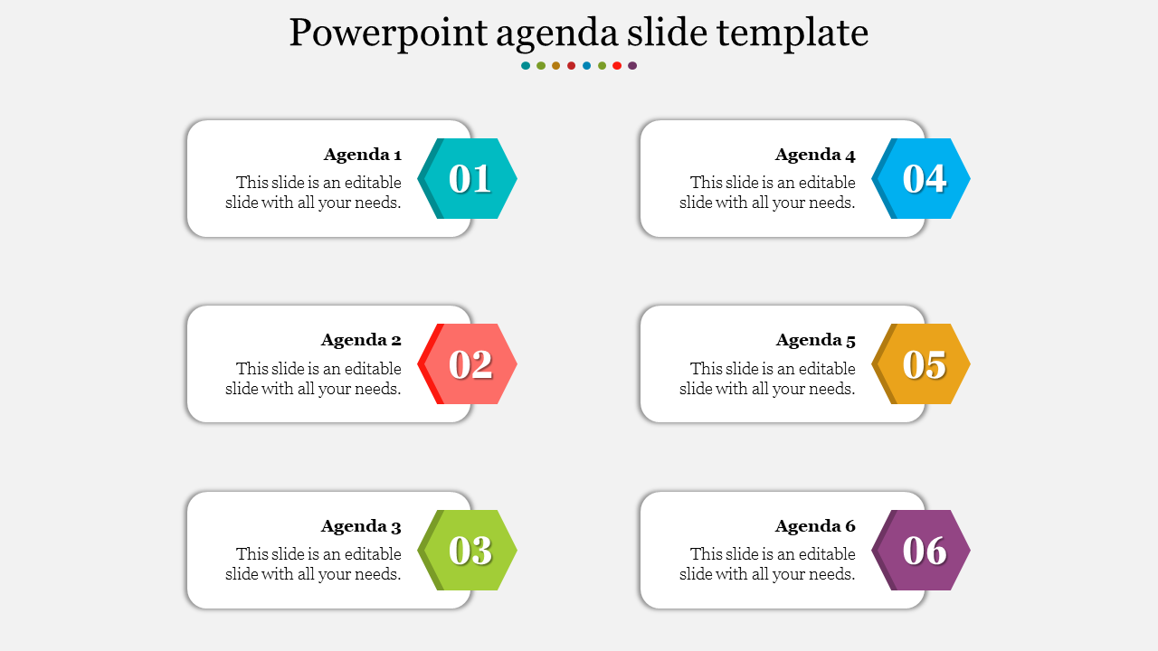 Innovative PowerPoint Agenda Slide Template Design